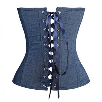 Farmer fűző teljes melles-denim
