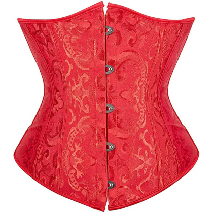 Brokát virágos derékfűző, fekete